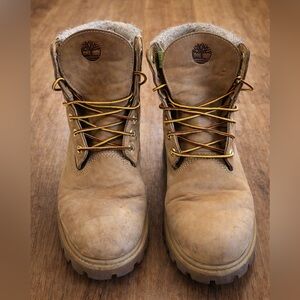 Timberland Brown Leather Boots with Gold Laces